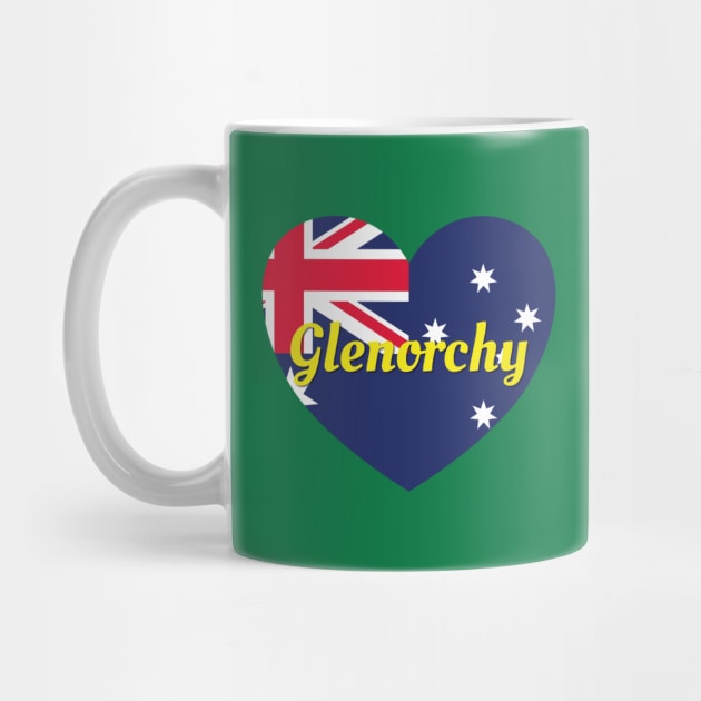 Glenorchy TAS Australia Australian Flag Heart by DPattonPD